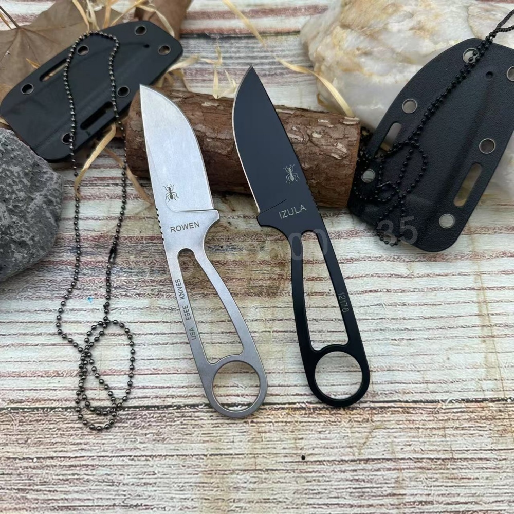 Bushcraft Knife Fixed - IZULA 고강도 직선 칼 D2 강철