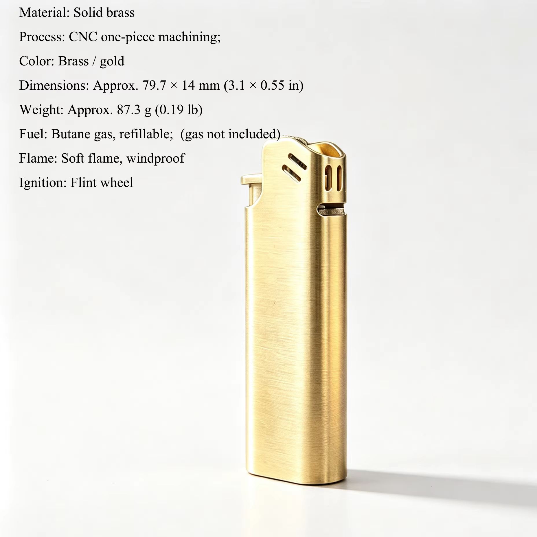 CNC 황동 부탄 라이터 플린트 휠 소프트 플레임 방풍 - Fire Starting Kit 리뷰 및 가격