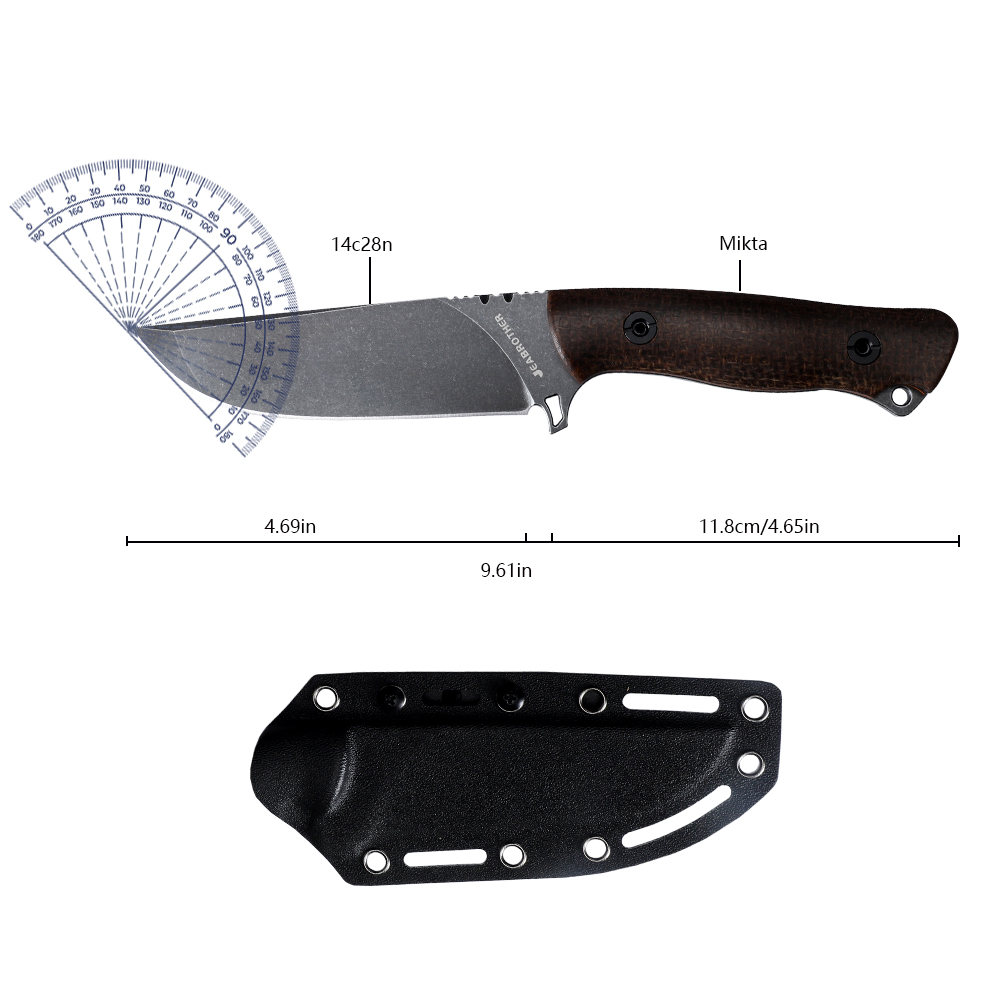 풀탱 고정날 칼(칼집 포함), 아웃도어 캠핑용 절단 E - Bushcraft Knife Fixed 리뷰 및 가격