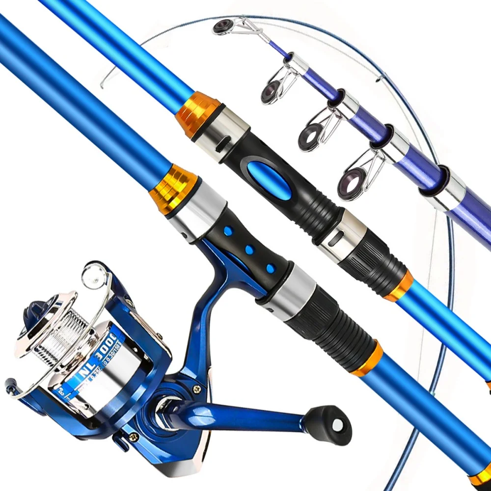 릴 및 액세서리가 포함된 2.1-3.6M 텔레스코픽 유 - Fishing Kit Compact 리뷰 및 가격